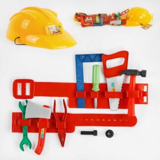 Набір інструментів 25162 каска, пояс, інструменти, у сітці