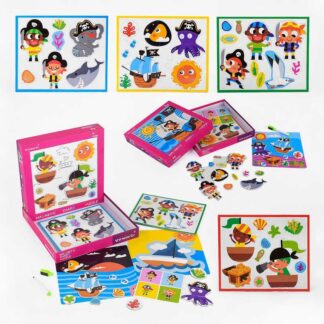 Магнитные пазлы М 43694 маркер на водной основе, досточка для рисования, в коробке