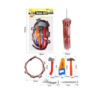 Набір інструментів NH 384 A ніж, пила, молоток, сокира, ремінь, в пакеті