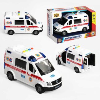 Машина "Швидка допомога" 89091 "Авто Експерт", УКРАЇНСЬКЕ ОЗВУЧУВАННЯ, звук, підсвічування відчин...