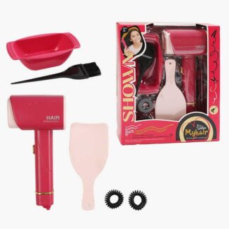 Набір перукаря 2805-5 фен видуває повітря, підсвітка, аксесуари для волосся, щітка та посудина дл...