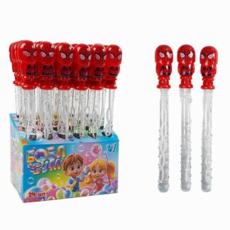 Мильні бульбашки LK 33602 "WToys", ЦІНА ЗА 24 ШТУКИ В БЛОЦІ, "Герой", висота 36см, в коробці