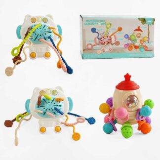 Набір брязкалець 888-9 прорізувач, брязкальце-прорізувач, 12 масажних пластинок, подвійне обертан...