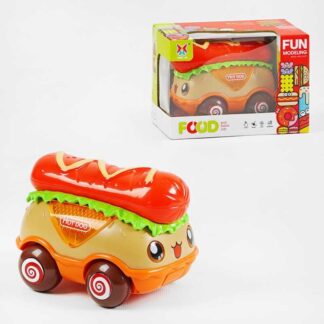 Машина музична XJ 535 хот дог, на батарейках, звуки машини, підсвічування, мелодія, інерція, в ко...