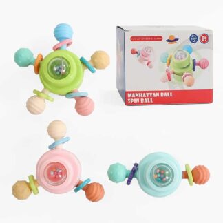 Набір брязкалець-спінерів 6235 E 3 брязкальця, гумові прорізувачі, присоски, в коробці