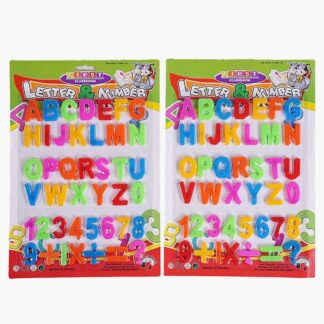 Набір букв та цифр 8202-7 2 види, магнітні, 26 літер, арифметичні знаки, на листі