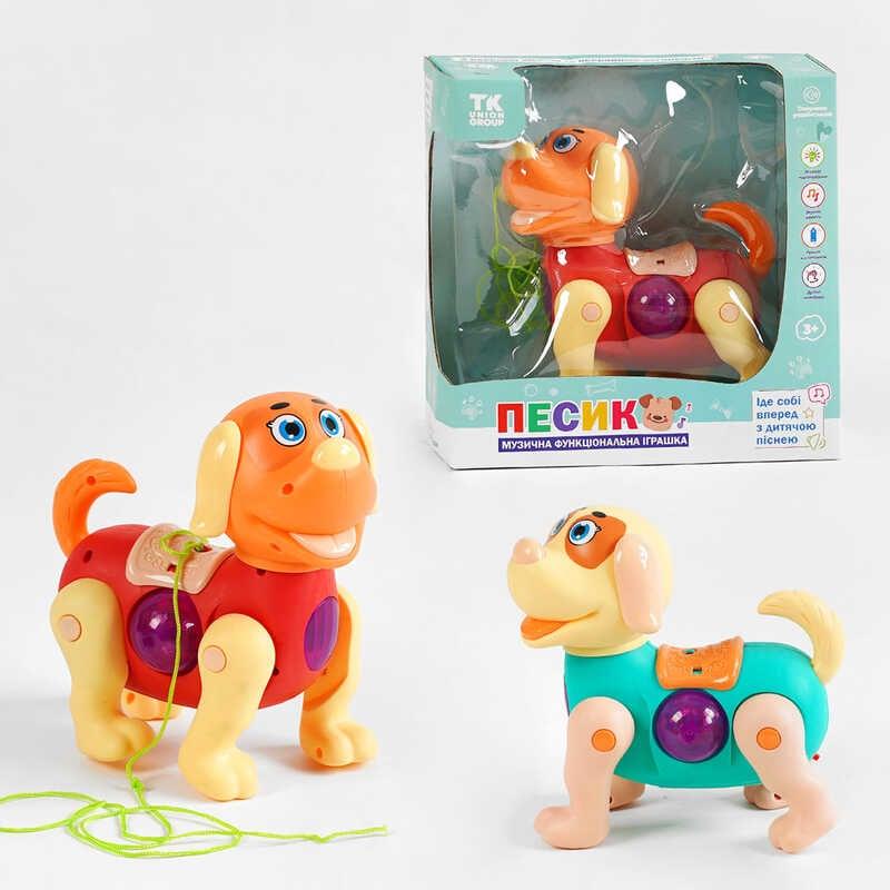Музична іграшка “Песик” TK - 20863 "TK Group", 2 кольори, ОЗВУЧУВАННЯ УКРАЇНСЬКОЮ МОВОЮ, на батар...