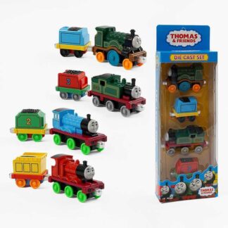 Набір потягів 899-13 2 види, металопластик, магнітне з`єднання, вагончиків, 2 локомотиви, 2 вагон...