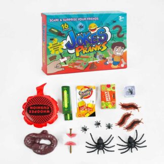 Набір приколів 388-1 16 елементів, муляжі, фігурки комах, в коробці