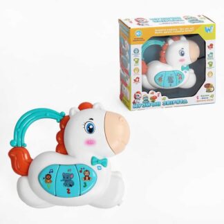 Музична конячка W-03217 "WToys", ОЗВУЧУВАННЯ УКРАЇНСЬКОЮ МОВОЮ, підсвічування, ноти, казки, пісні...