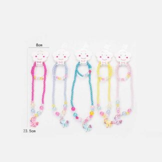 Набір прикрас F 2-20 5 видів, намисто, браслет, прикраса-єдиноріг, у пакеті, ВИДАЄТЬСЯ ТІЛЬКИ МІК...