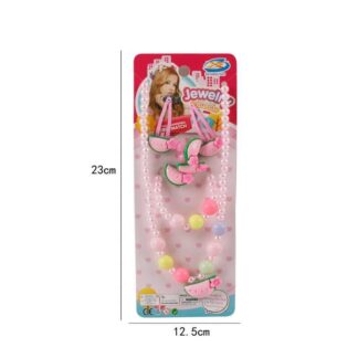 Набір прикрас F 6-1 намисто, каблучка, браслет, 2 резинки, 2 заколки, у пакеті