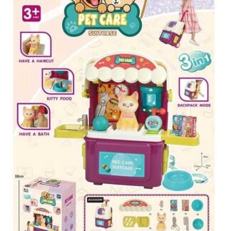 Набір з тваринами 16884 D “Кошеня”, 17 ігрових елементів, валіза з колесами, в коробці