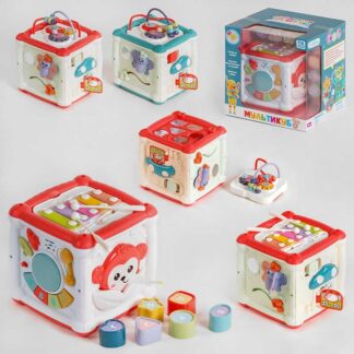 Музичний куб 42666 "TK Group", ОЗВУЧУВАННЯ УКРАЇНСЬКОЮ МОВОЮ, вивчення літер, форм, кольорів, піс...