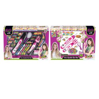 Набір стиліста MBK 278 A кольорові нитки, намистини, щітка для волосся, 2 пристрої, в коробці