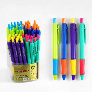 Набір кулькових ручок D 35198 ЦІНА ЗА 50 ШТУК У БЛОЦІ, синя паста, товщина 1.0 мм