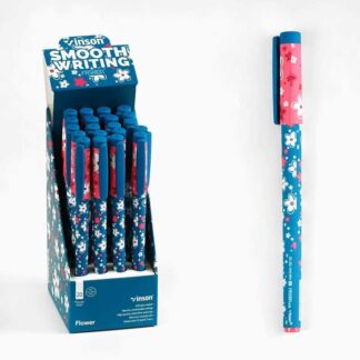 Набір кулькових ручок M 45642 ЦІНА ЗА 20 ШТУК У БЛОЦІ, синя паста, товщина лінії 0,7 мм