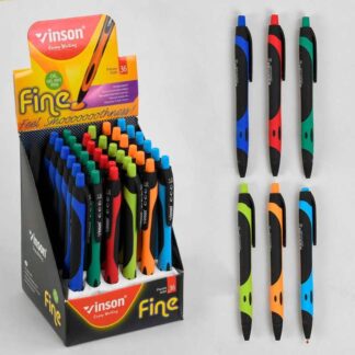 Набір кулькових ручок С 37083 ЦІНА ЗА 36 ШТУК У БЛОКУ, синя паста, діаметр вузла, що пише 1 мм