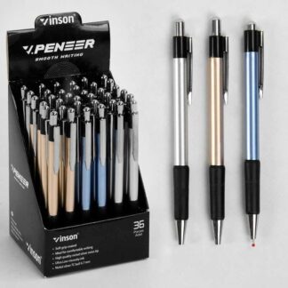 Набір кулькових ручок С 37084 ЦІНА ЗА 36 ШТУК У БЛОКУ, синя паста, діаметр вузла, що пише 0.7 мм