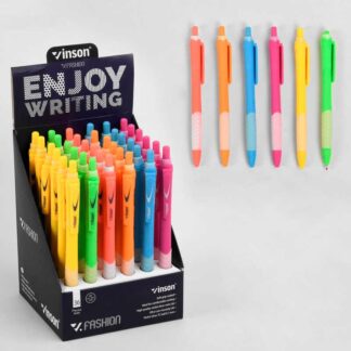 Набір кулькових ручок С 37085 ЦІНА ЗА 36 ШТУК У БЛОКУ, синя паста, діаметр вузла, що пише 0.7 мм