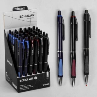 Набір кулькових ручок С 37087 ЦІНА ЗА 36 ШТУК У БЛОКУ, синя паста, діаметр вузла, що пише 0.7 мм