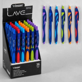 Набір кулькових ручок С 37091 ЦІНА ЗА 36 ШТУК У БЛОКУ, синя паста, діаметр вузла, що пише 0.7 мм