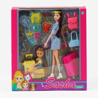 Набір ляльок 51814 висота 29 см, 2 ляльки, валізи, аксесуари, в коробці