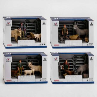 Набор животных Q 9899 X 19 "Сельскохозяйственные животные", 4 вида, 9 элементов, 2 животных, ферм...