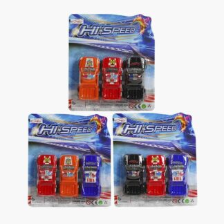 Набір машин 168-3 X-1 3 види, поліцейська служба, інерція, 3 штуки на листі