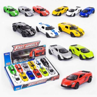 Набір машин 6590 D "Play Smart", металопластик, ЦІНА ЗА 12 ШТУК В БЛОЦІ