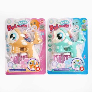 Пістолет з мильними бульбашками WX 532 2 кольори, світло, мелодія, автоматичний, 2 пляшечки з мил...