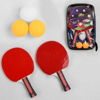 Ракетка для пінг-понгу C 44860 "TK Sport", 2 шт + 3 м`ячики, в чохлі