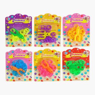 Резиночки для плетіння HY 190 X-22 на листі, ВИДАЄТЬСЯ ТІЛЬКИ МІКС ВИДІВ