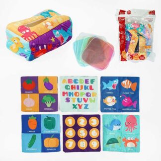 Розвивальна гра 368-2 “Серветниця”, текстиль, 6 серветок, риби, овочі, цифри, англійська абетка,...