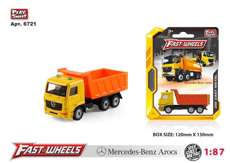 Спецтехніка 6721 "Play Smart", "Самоскид", металопластик, рухлива платформа, на листі