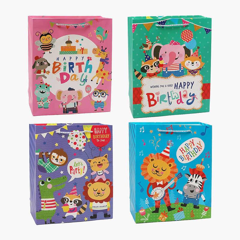 Пакет подарунковий С 69708 4 види, СЕРЕДНІЙ, ВИДАЄТЬСЯ ТІЛЬКИ МІКС ВИДІВ