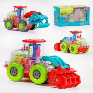 Спецтехніка X 555-52 "Екскаватор", 3D підсвічування, мелодія, прозорий корпус, рухомі шестерні, т...