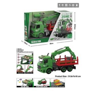 Спецтехніка YW 9072 B "Лісовоз", звуки, підсвічування, конструктор, інерція, викрутка, рухомі дет...