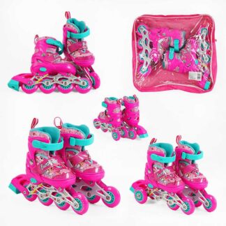 Ролики 60144-XS розмір 26-28 колір РОЖЕВИЙ, колеса PVC, устілка – 15-16.5 см, d колес – 6 см, пер...