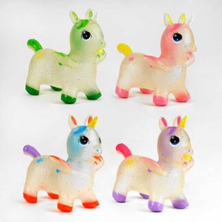 Стрибун гумовий M 48560 4 види, "Єдиноріг", вага 1300 грамм, у пакеті, ВИДАЄТЬСЯ ТІЛЬКИ МІКС ВИДІВ