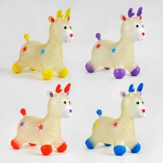 Стрибун гумовий M 48561 4 види, "Олень", вага 1300 грамм, у пакеті, ВИДАЄТЬСЯ ТІЛЬКИ МІКС ВИДІВ