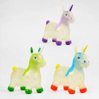 Стрибун гумовий С 59402 3 види, "Єдиноріг", вага 1300 грамів, у пакеті, ВИДАЄТЬСЯ ТІЛЬКИ МІКС ВИДІВ