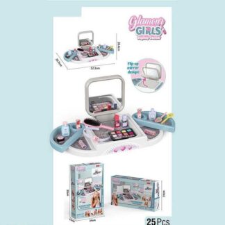 Трюмо 7 GT 04 висота 28,5 см, 25 предметів, імітація косметики, дзеркало, бігуді, гребінець, в ко...