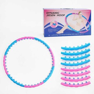 Обруч масажний C 68887 розбірна конструкція, 48 магнітних масажних кульок, діаметр: 103см, в коробці