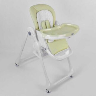 Стульчик для кормления Toti W-56077 мягкий PU, мягкий вкладыш, 4 колеса, съемный столик, в коробке