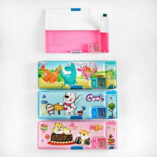 Пенал C 60869 3 види, 3 відділення, вбудована точилка для олівців, у пакеті, ВИДАЄТЬСЯ ТІЛЬКИ МІК...