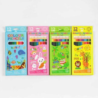 Олівці C 60741 4 види, 12 кольорів, в коробці, ВИДАЄТЬСЯ ТІЛЬКИ МІКС ВИДІВ