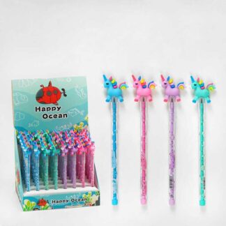 Олівці C 60816 ЦІНА ЗА 40 ШТУК В БЛОЦІ прикраса “Єдиноріг"