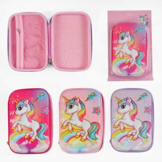Пенал С 62182 3 види, “Єдиноріг”, твердий корпус, 3D-малюнок, ЦІНА ЗА 1 ШТУКУ, ВИДАЄТЬСЯ МІКС ВИДІВ