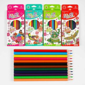 Олівці C 61931 4 види, 12 кольорів, в коробці, ВИДАЄТЬСЯ ТІЛЬКИ МІКС ВИДІВ